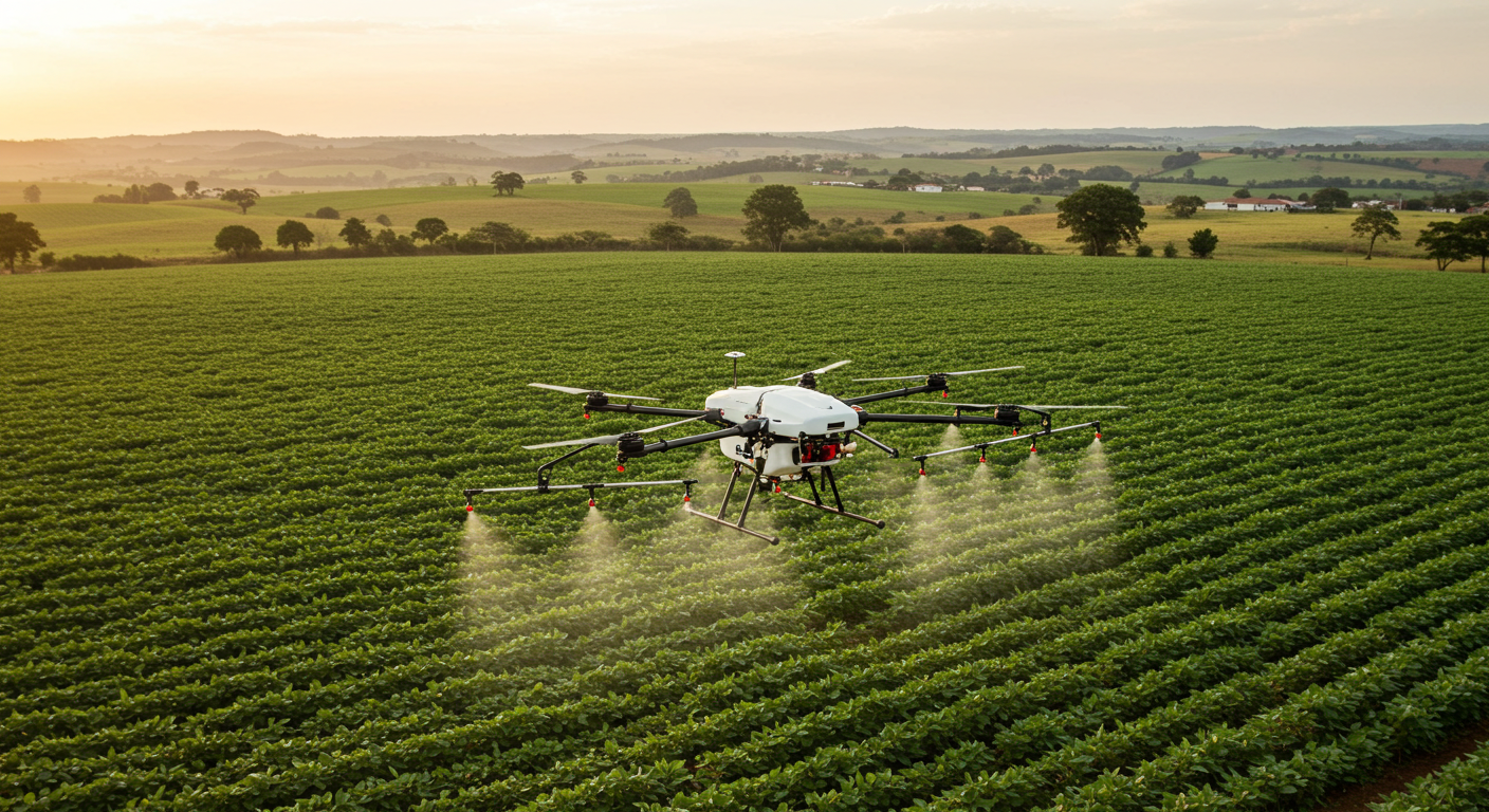 Pulverização por Drone